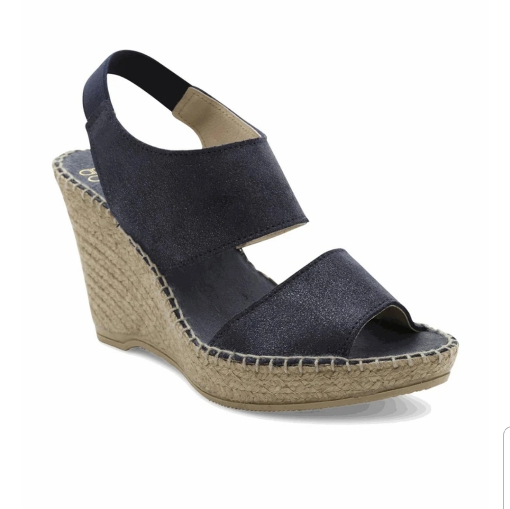 Andre Assous Open Toe Wedge Espadrille sandals 40